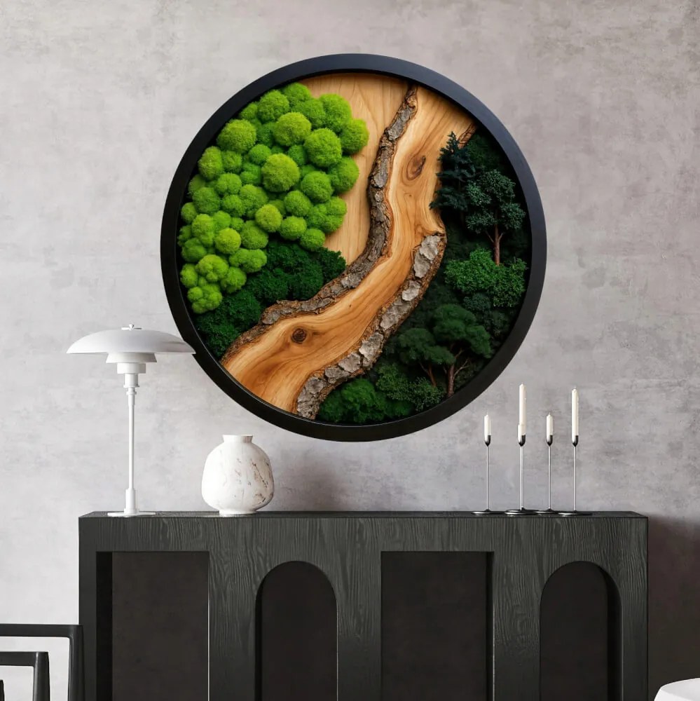 Autocolante Árvore da Vida de Musgo - Design de Luxo Efeito 3D