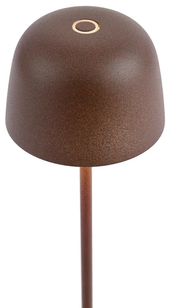 Candeeiro de Mesa Castanho Ferrugem Incl. LED Recarregável com Base de Carregamento IP65 - Raika