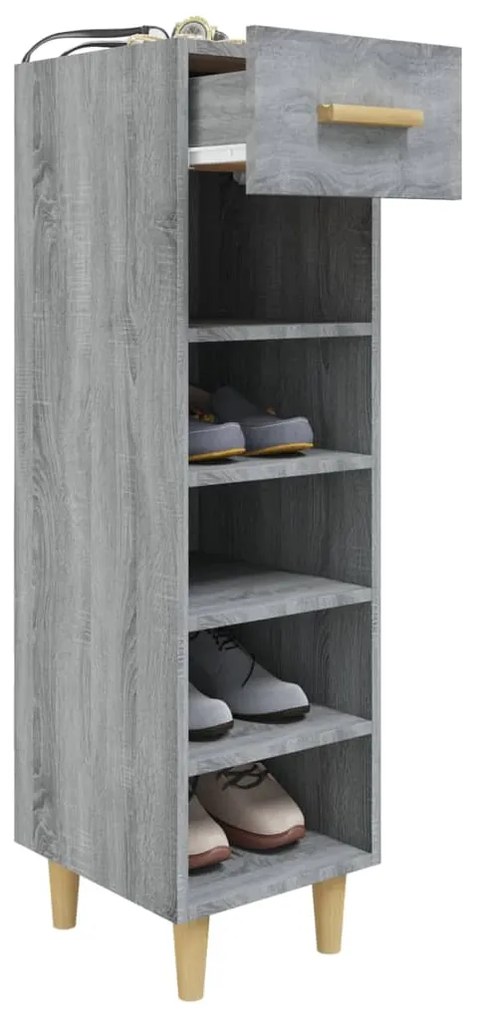 Sapateira 30x35x105 cm derivados de madeira cinzento sonoma