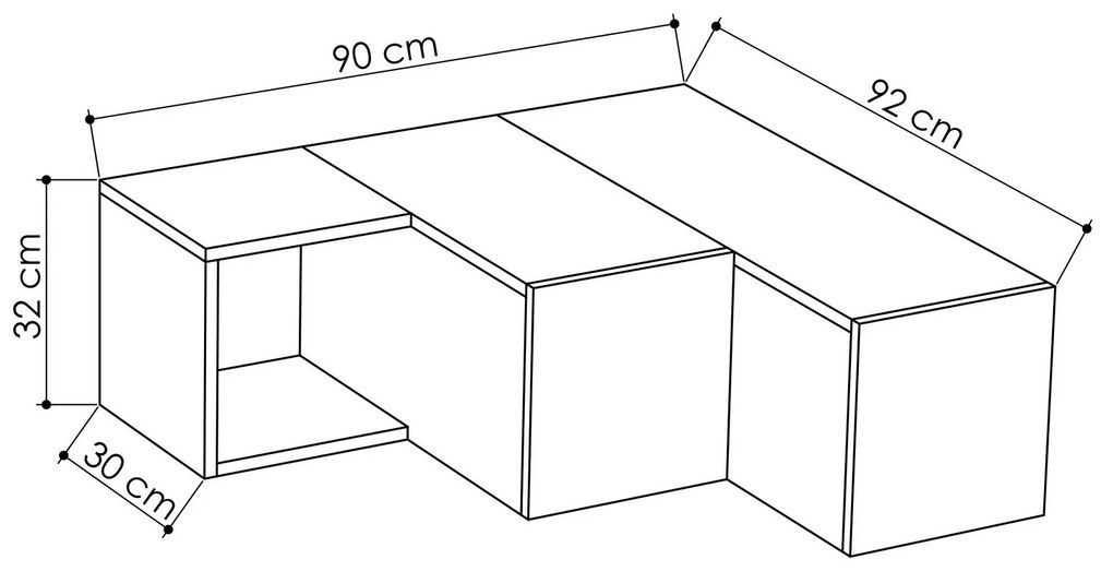 Estante Lima – Branco e Preto – 90 cm x 180 cm x 20 cm