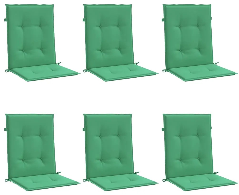 Almofadões lombares p/ cadeiras de jardim 6pcs oxford verde