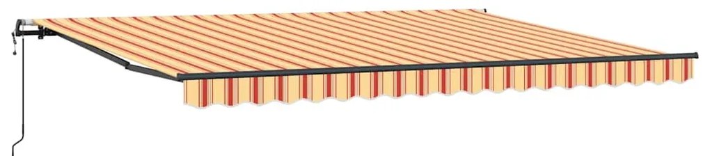 Toldo Retrátil Automático Amarelo e Laranja 450x300 cm
