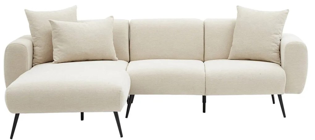 Sofá de Canto Side – Creme – 252x77x82 cm