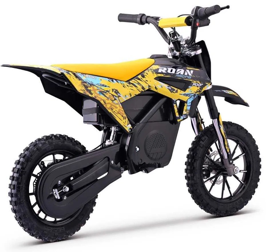 Mini moto elétrica para crianças 550W ROAN RXF (24V-12AH) AGM 10/10 Amarela