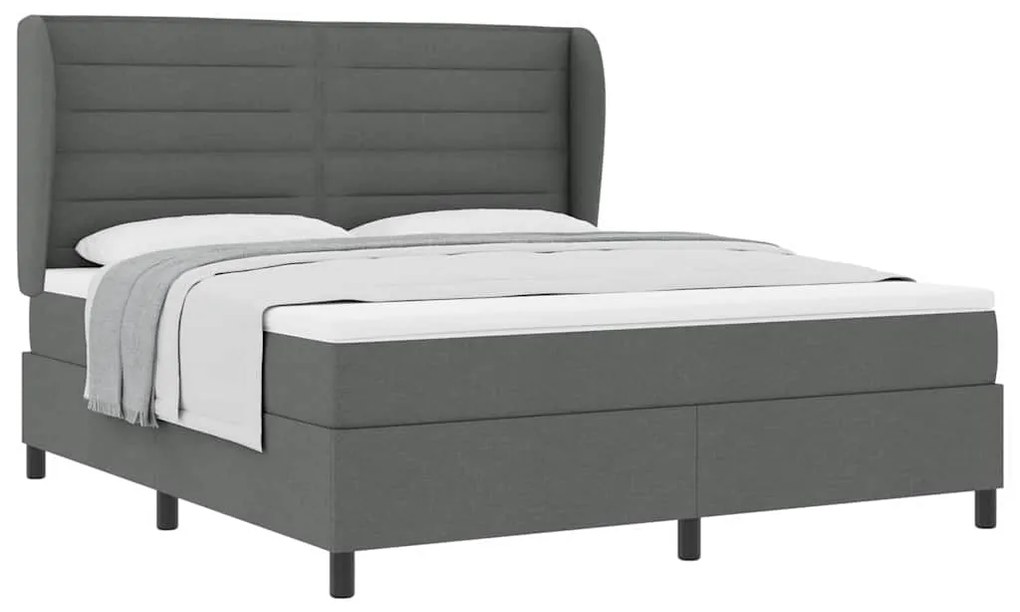 Cama Box com Colchão Cinza Escuro 180x200 cm
