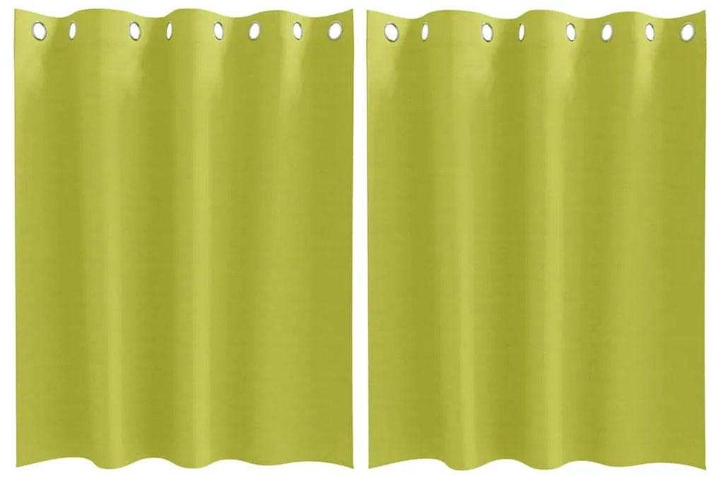 Cortinas com cortinas 2 pcs Verde maçã 140 x 140 cm Poliéster
