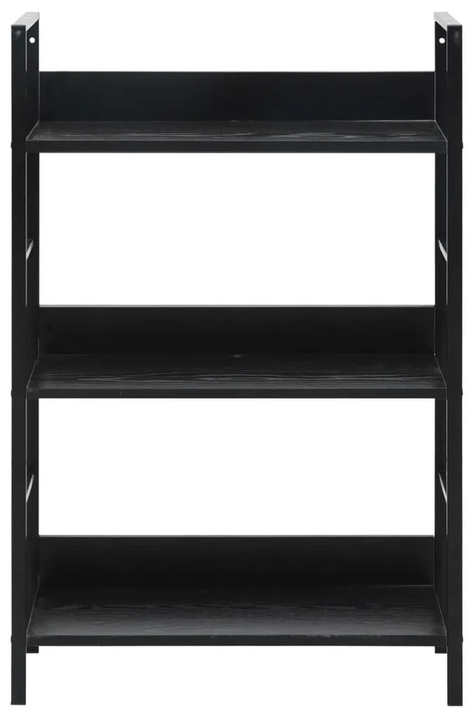 Estante com 3 prateleiras derivados de madeira preto