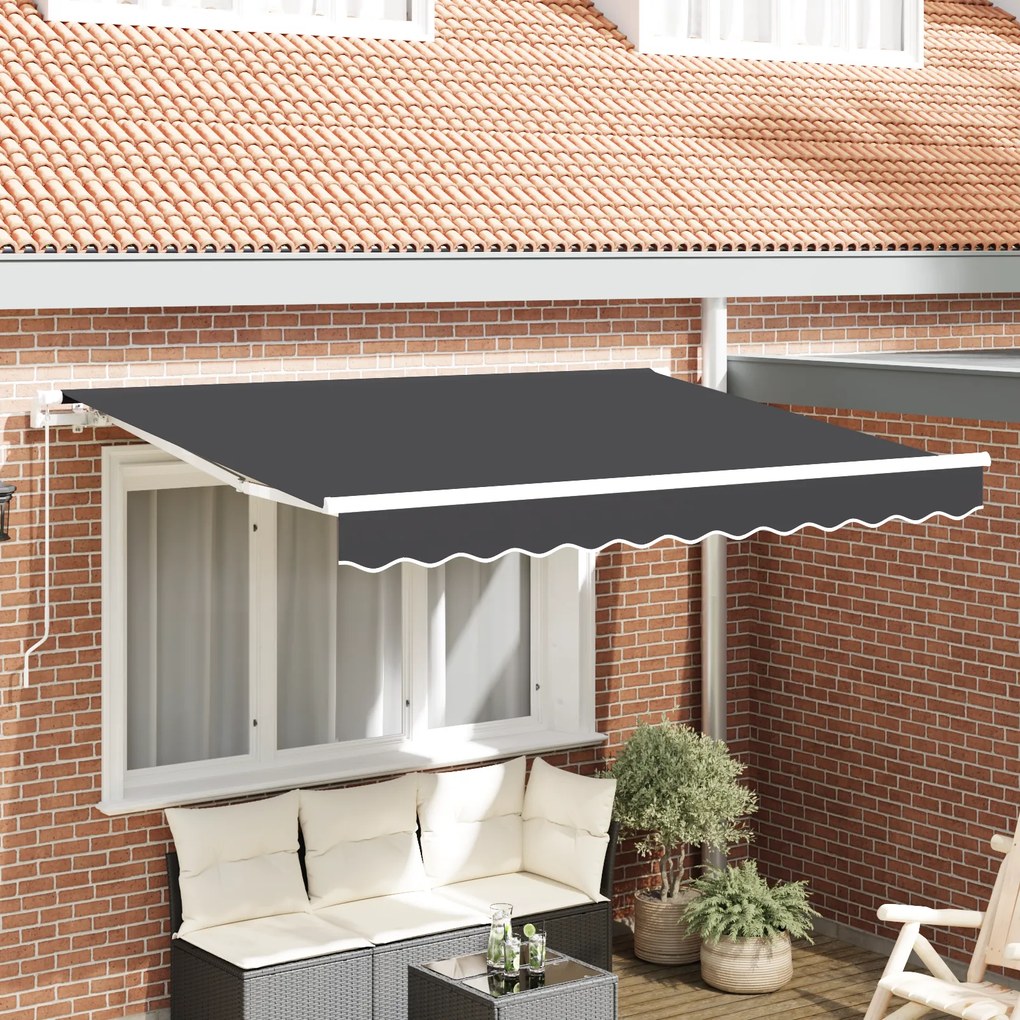 vidaXL Tecido de substituição para toldo para estrutura de 3,5 x 2 m Antracite