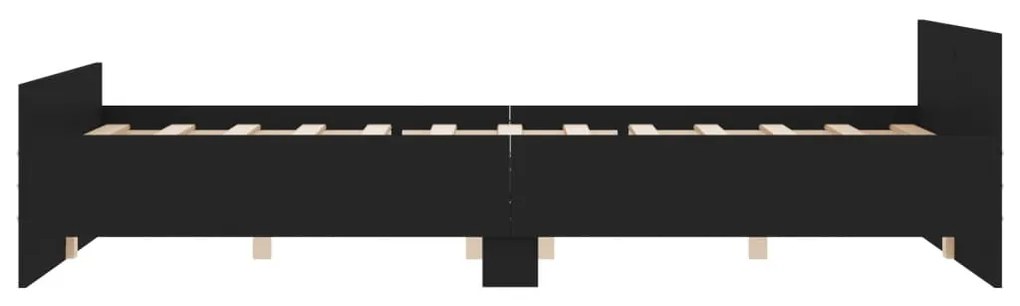 Estrutura de Cama Moona - 120x190 cm - Preto - Design Moderno