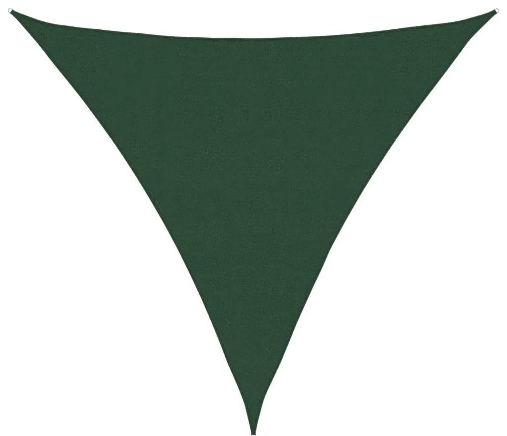 Para-sol estilo vela 160 g/m² 5x5x5 m PEAD verde-escuro