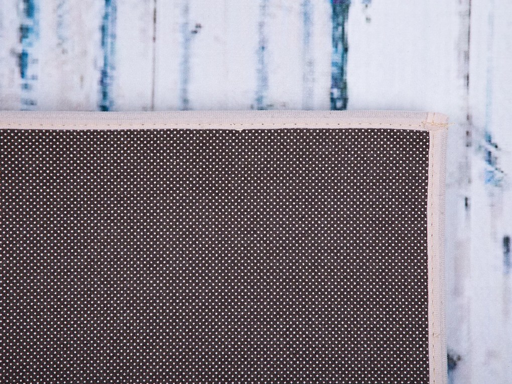 Tapete creme e azul 160 x 230 cm BURDUR Beliani