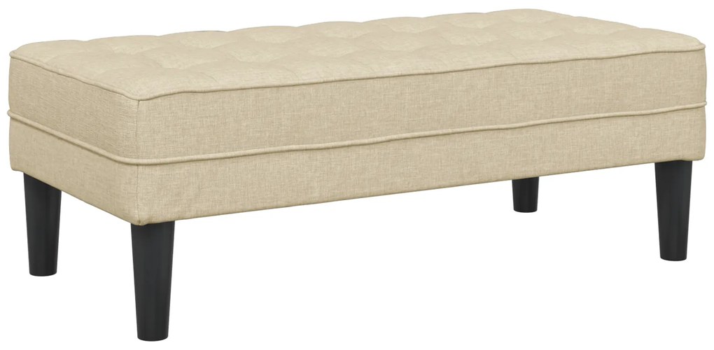 Conjunto de 2 Peças com Almofadas Creme em Tecido