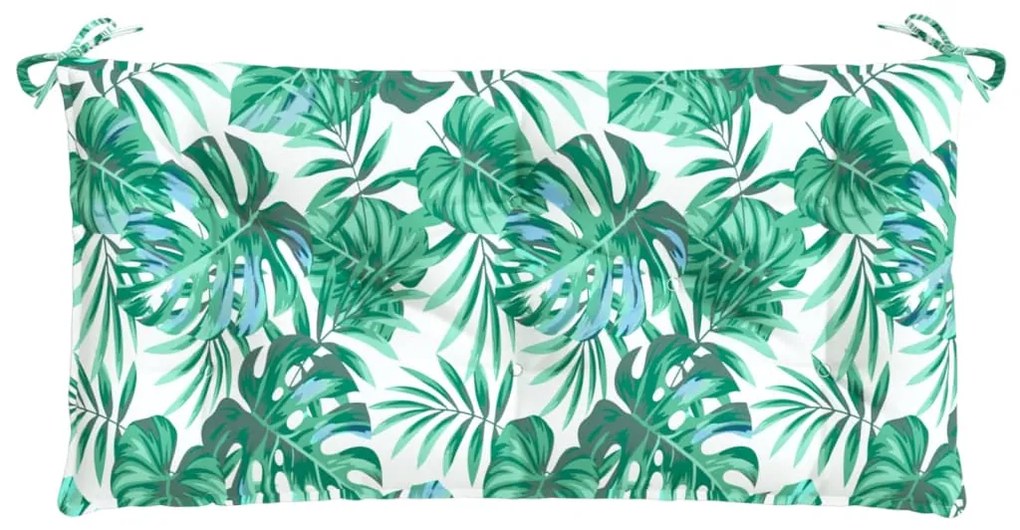 Almofadões banco jardim 2 pcs 100x50x7 cm oxford padrão folhas