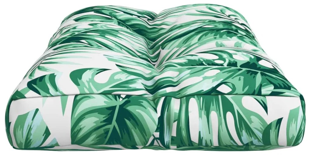 Almofadão para sofá de paletes 80x40x12 cm tecido padrão folhas