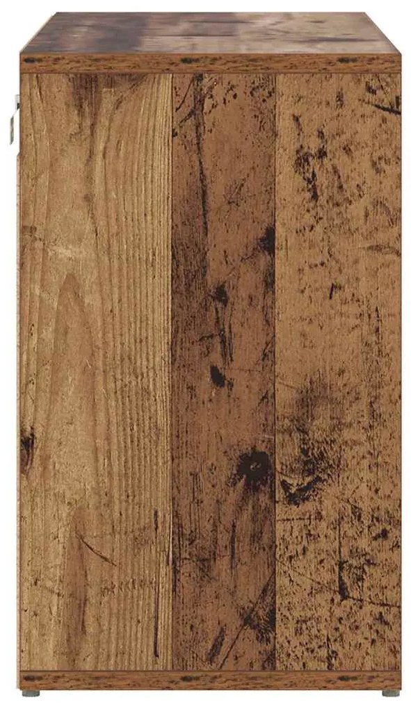 Armário de Sapatos com prateleira Madeira antiga 103x30x51 cm