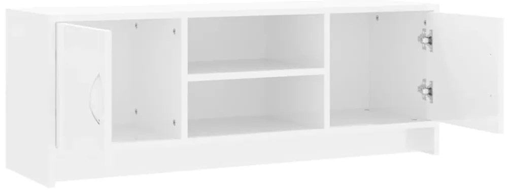 Móvel p/ TV 102x30x37,5 cm derivados madeira branco brilhante