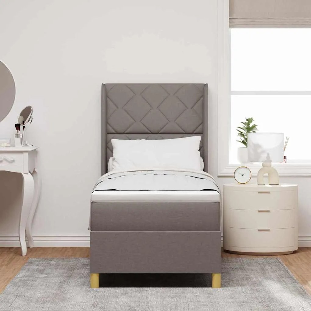 Cama Box com Colchão Taupe 80 x 200 cm