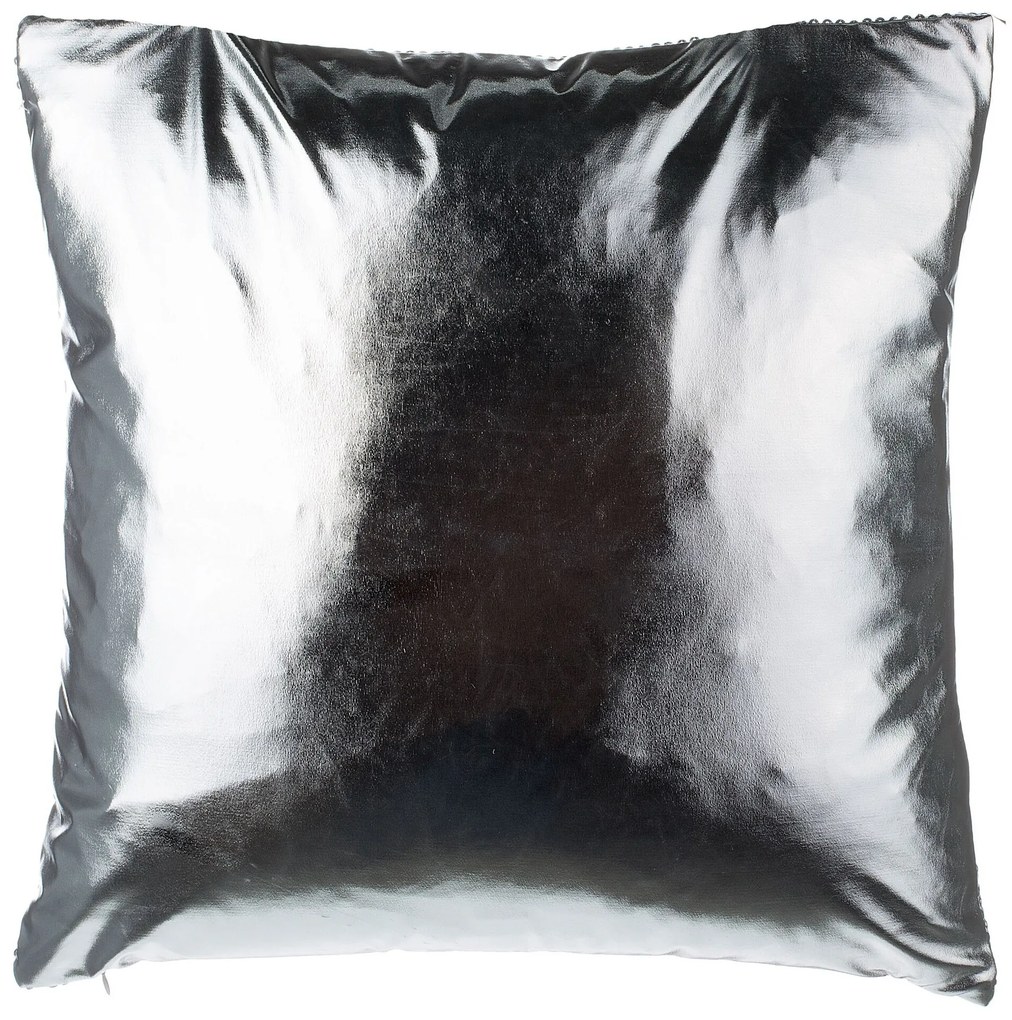 Conjunto de 2 almofadas decorativas com lantejoulas 45 x 45 cm prateada ASTER Beliani