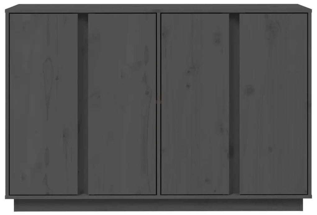 Aparador 120x35x80 cm madeira de pinho maciça cinza