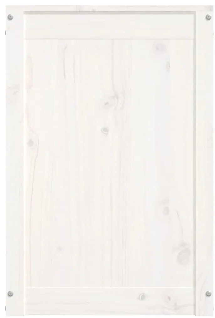 Caixa para roupa 44x44x66 cm madeira de pinho maciça branco