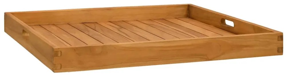 Bandeja de servir 70 x 70 cm madeira de teca maciça