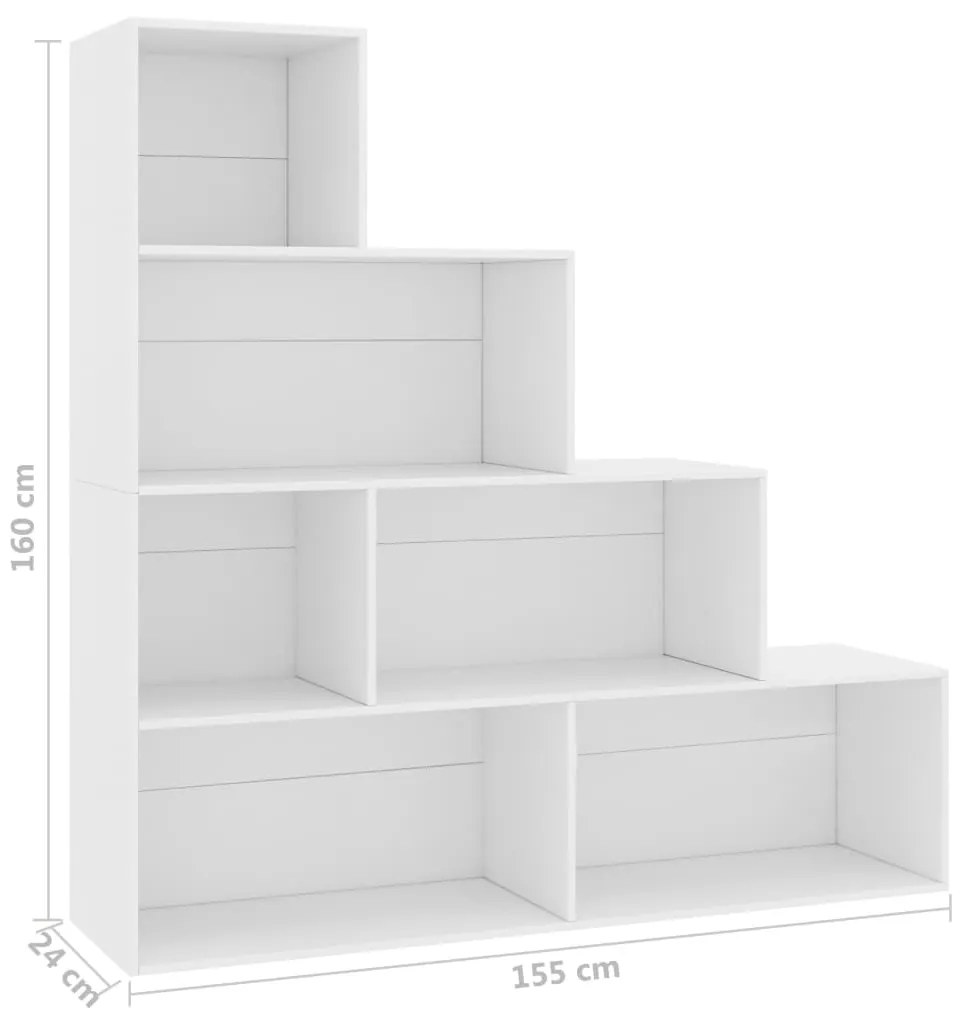 Estante/divisória 155x24x160 cm contraplacado branco