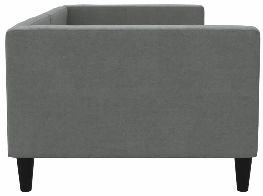 Sofá-cama 90x190 cm tecido cinzento-escuro