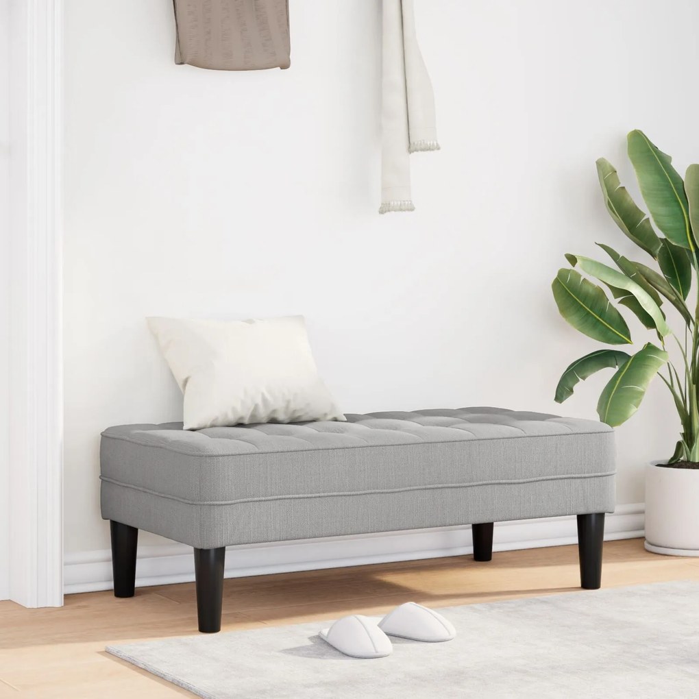 Banco vidaXL Cinza Nuvem 113x57x39 cm Tecido