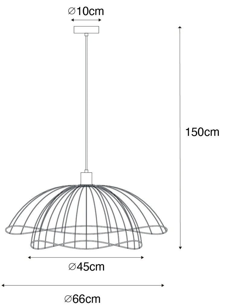 Candeeiro de suspensão design bronze 45 cm - Pua Design