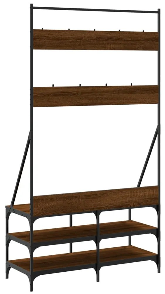 Conjunto de Entrada - Bengaleiro c/ arrumação calçado 100x40x184 cm ca