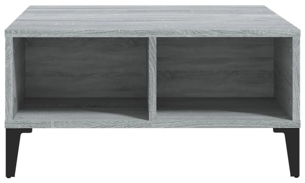 Mesa de centro 60x60x30 cm derivados de madeira cinzento sonoma