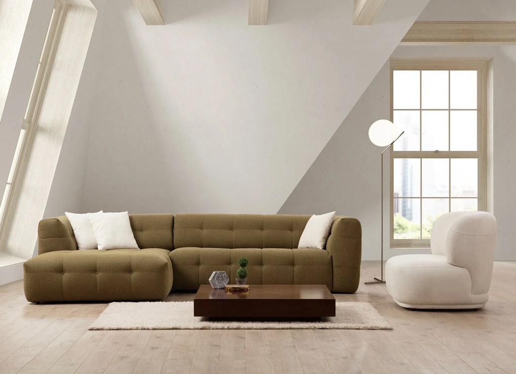Sofá de Canto Cady – Khaki – 300 x 150 cm