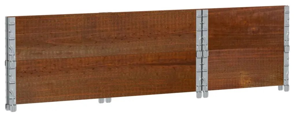Colares p/ paletes 2 pcs 100x50cm madeira pinho maciça castanho