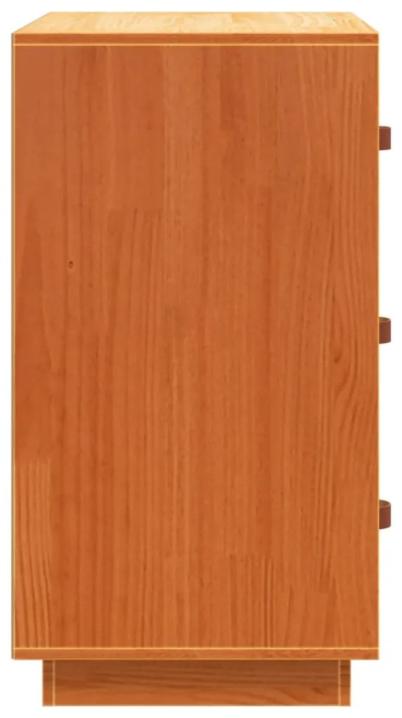 Aparador 80x40x75 cm madeira de pinho maciça castanho-mel