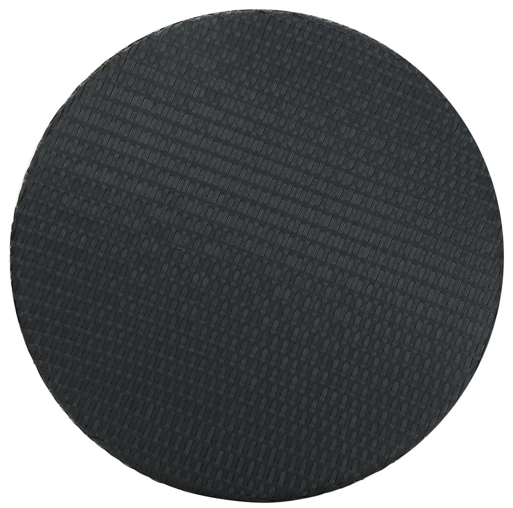 5 pcs conjunto de bar para jardim vime PE preto