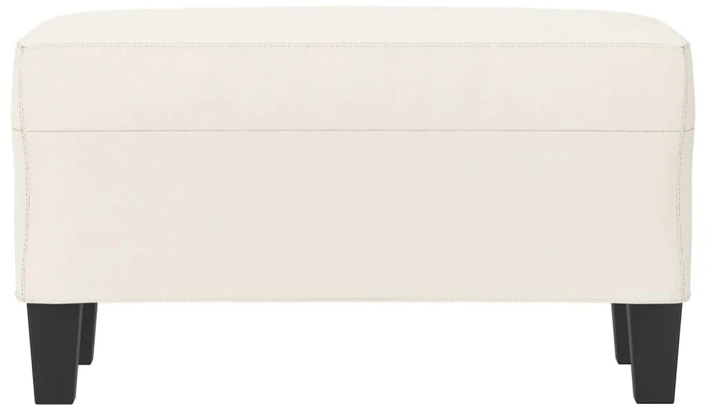 Banco 70x35x41 cm couro artificial cor creme