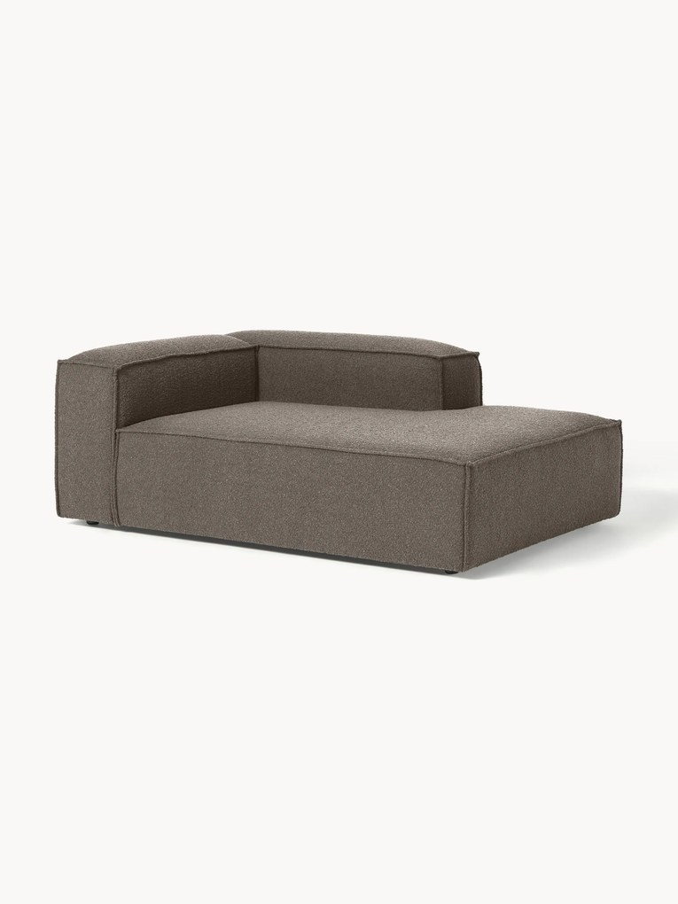 Módulo chaise longue de canto em bouclé Lennon