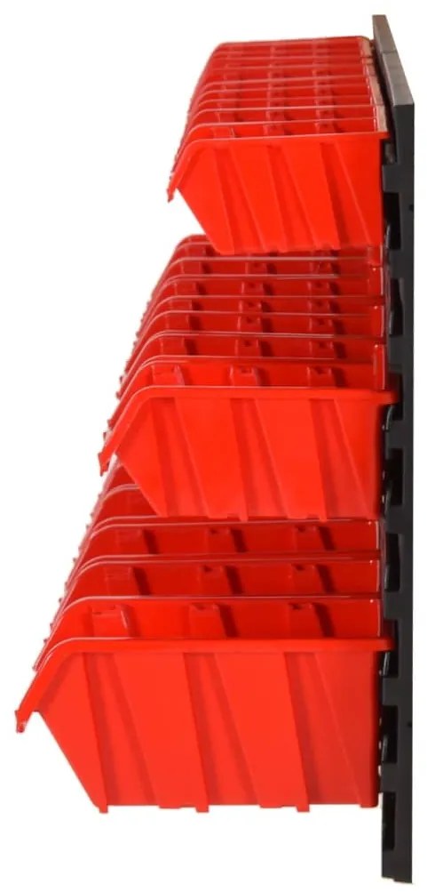 26pcs conjunto prateleiras de oficina 77x39cm PP vermelho/preto