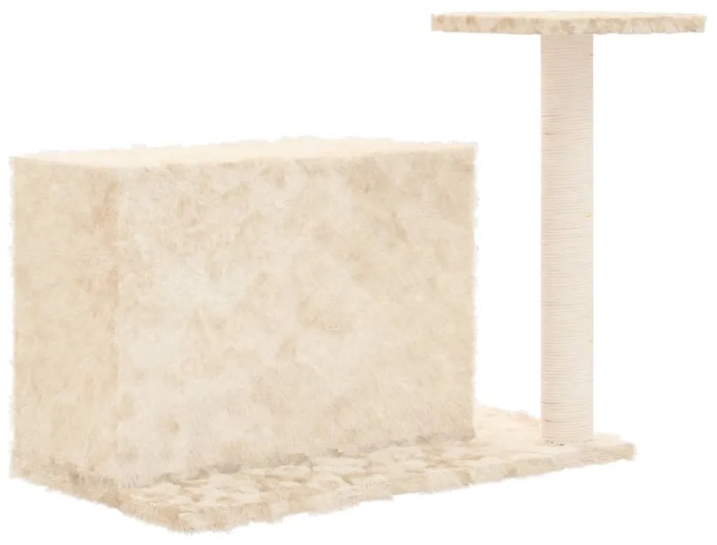 Árvore para gatos com poste arranhador sisal 51 cm cor creme