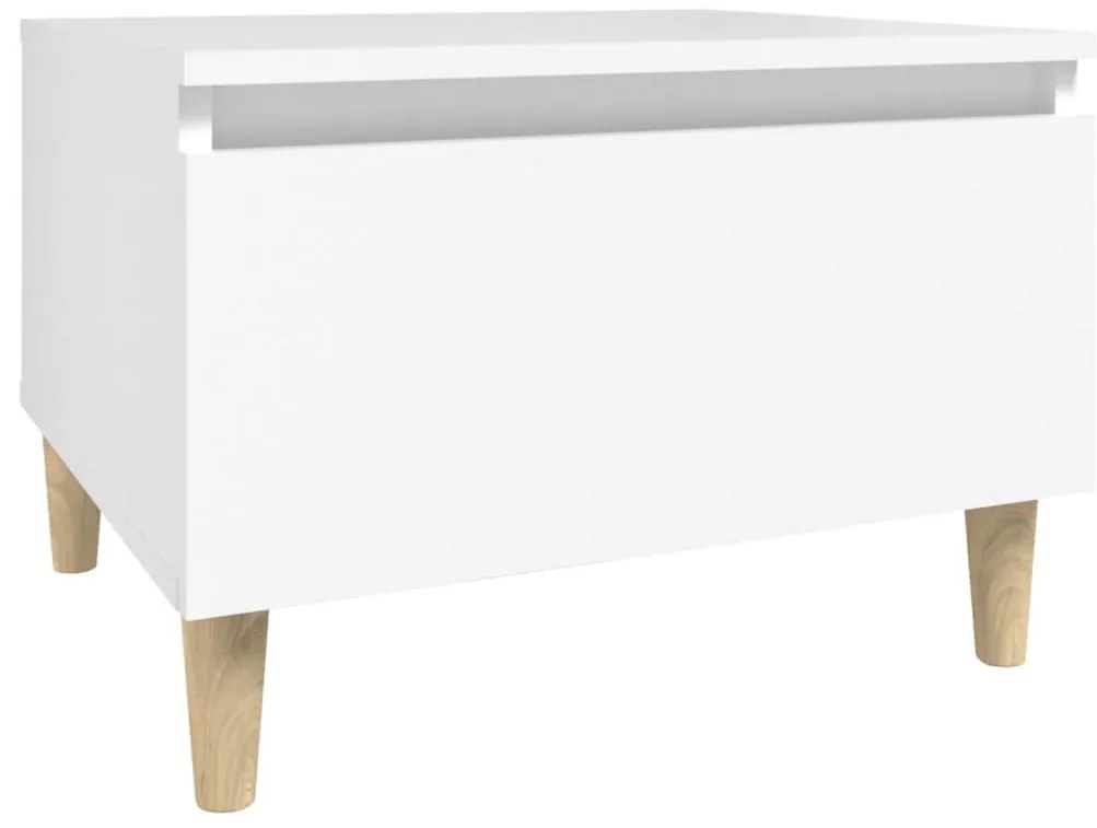 Mesas de apoio 2 pcs 50x46x35 cm derivados de madeira branco