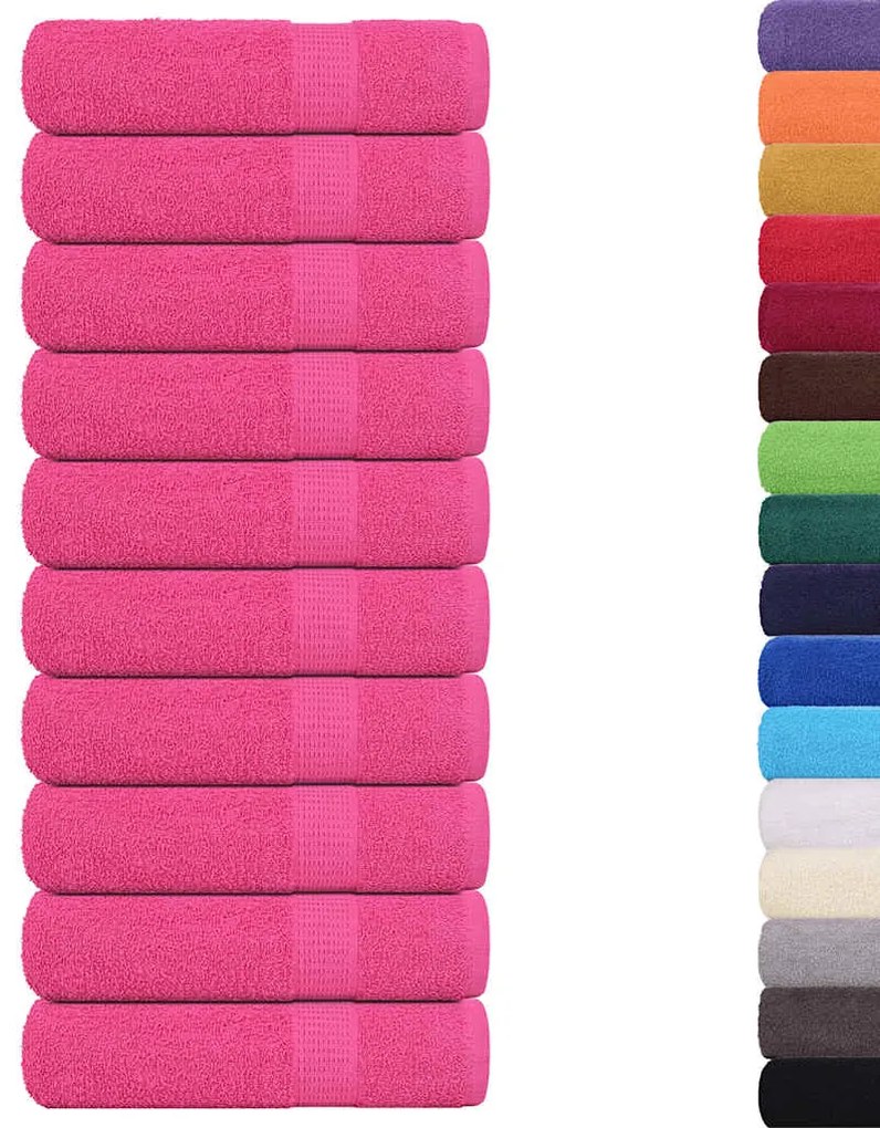 Toalhas de banho 10 pcs 100x150 cm 360 gsm 100% algodão rosa