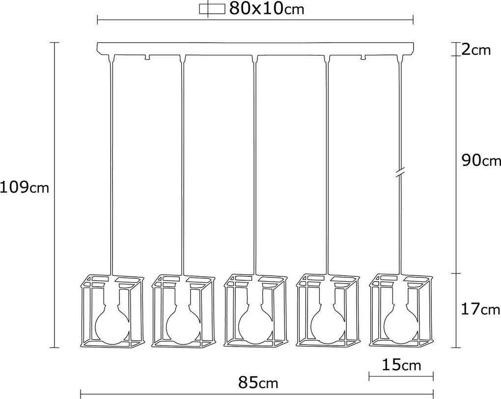 Candelabro Selimiye – Preto – 85 cm x 109 cm