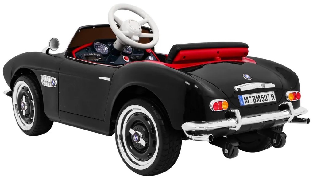 Carro elétrico para Crianças 12V BMW 507 Retro Rodas Eva, Assento de couro Preto