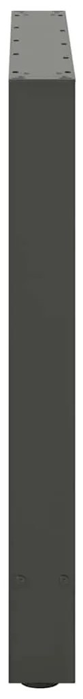 Pés para mesa de jantar antracite 2 peças 80x(72-73) cm aço