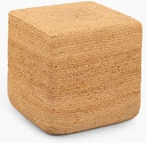 Puff Quadrado 40x40 Cm Em Juta Orsen Yute - Sklum