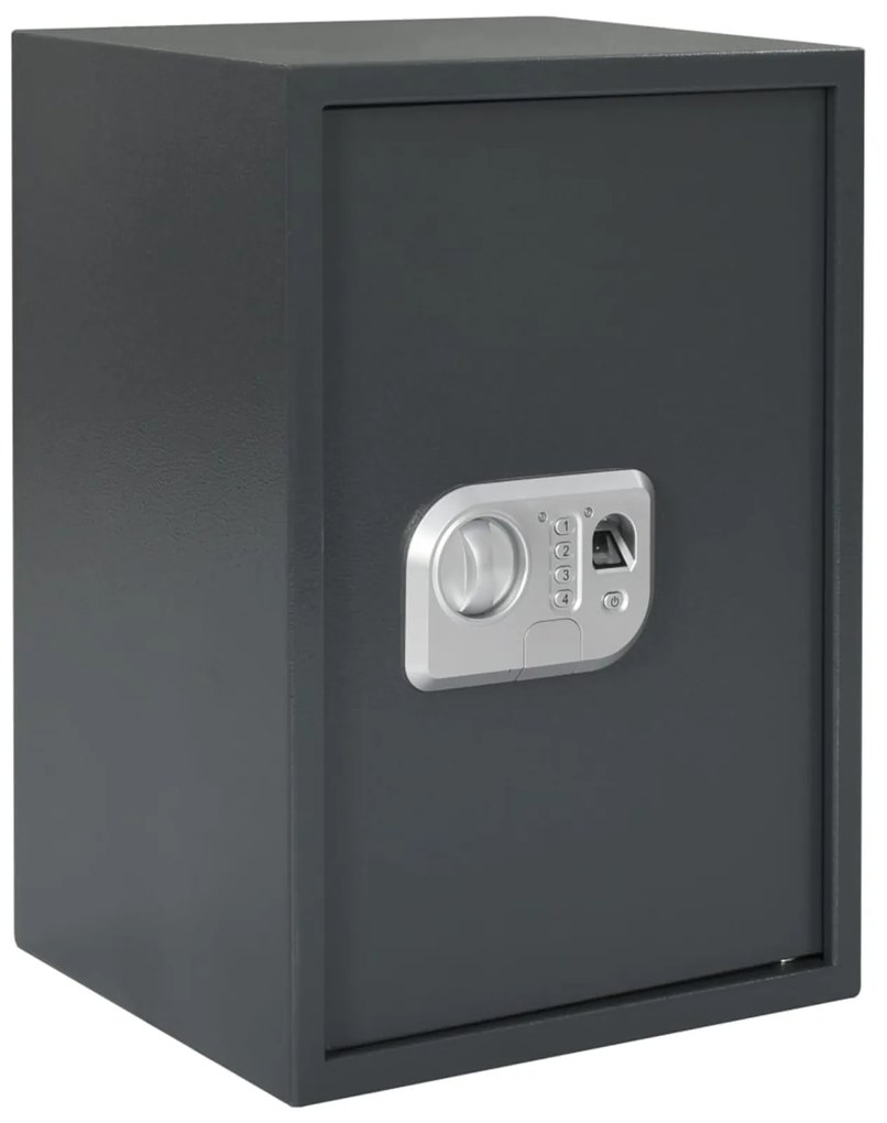vidaXL Cofre Digital Eletrónico com Tranca por Impressão Digital 31x35x50 cm Aço