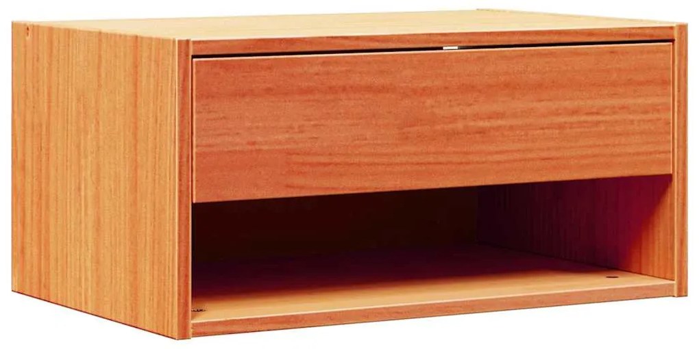 Mesa de Cabeceira Montada na Parede 2 pcs Castanho-mel