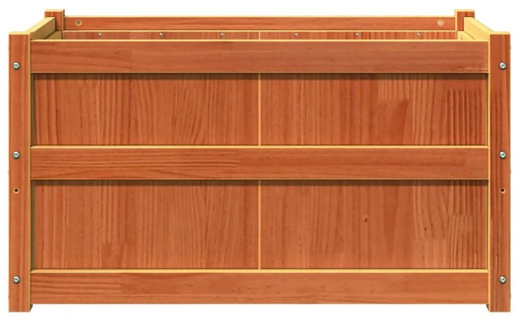Vasos/floreiras de jardim 2 pcs pinho maciço castanho cera