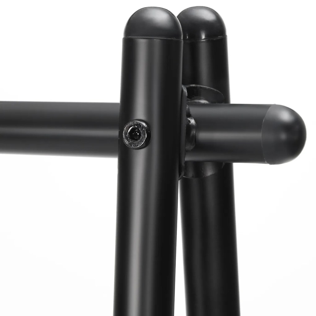 Guarda roupa com barra para cabides 92,5 x 33,5 x 153 cm Preto