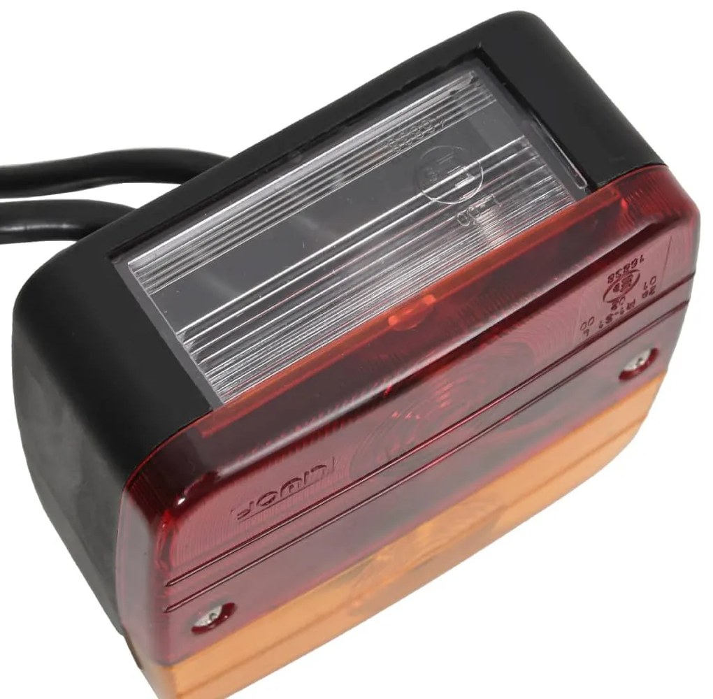 Farolins reboque 2 pcs 10,5x5x9,5 lâmpada clássica 12V vermelho